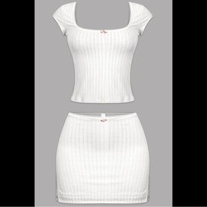 Two piece skirt set, top and bottom